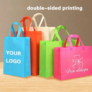 Gran oferta portátil reutilizable Eco supermercado bolsa de comestibles bolsas de compras no tejidas logotipo personalizado tela compras bolsa no tejida - Product Image 5