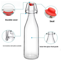 Bocal en verre transparent Lock&Lock pour enzymes, bouteille à boisson Snap-Lock, bocal de fermentation DIY pour jus et vin de fruits, vente en gros transfrontalière