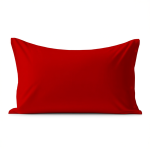 Funda de Almohada 100% Algodón Roja Tamaño Italiano 50x80cm - Product Image 3