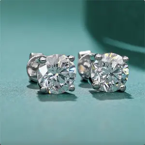 VOAINO custom 9K 14K 18K oem prezzo competitivo vite posteriore cvd lab sviluppato orecchini a lombo con diamanti per le donne uomini 0.5ct 1ct 2ct