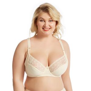 <b>Plus</b> <b>Size</b> <b>Strapless</b> Halter <b>Bra</b> for Women Sexy Lace Underwire Half Cup Hollow Out Lingerie E Cup - Product Image 5