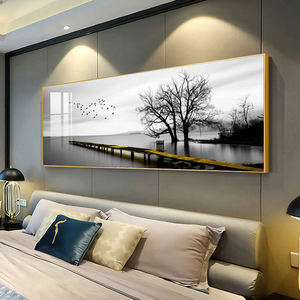 <strong>Large</strong> Canvas Painting Living Room Decorative Black White Posters Abstract Landscape Paintings - Product Image 5