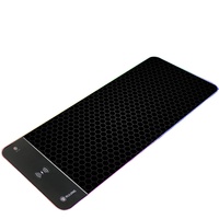 Tapis de souris de jeu RGB personnalisé XXL, grand tapis de bureau étendu, bord cousu personnalisé, tapis de souris antidérapant en caoutchouc pour les joueurs