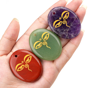 Amuleto de Protección de Piedra Semipreciosa Natural, Amuleto de <span class=keywords><strong>Tercer</strong></span> <span class=keywords><strong>Ojo</strong></span>, Amuleto de Ojos que Todo lo Ven, Talismán de Positividad de Buda, Colgante - Product Image 2