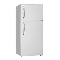 Réfrigérateur à double porte 218L/7,5 pieds cubes avec congélateur supérieur, économe en énergie, faible bruit, portable, électrique, pour usage hôtelier, OEM/ODM