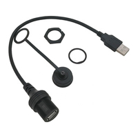 Kostenloses Muster Staubdichtes Wasserdichtes USB 2.0 A Stecker auf A Buchse Einbau-Verlängerungskabel
