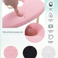Repose-main professionnel en cuir PU souple en forme de U Terresa, technologie UV, forme liquide, amovible, modèle UH10