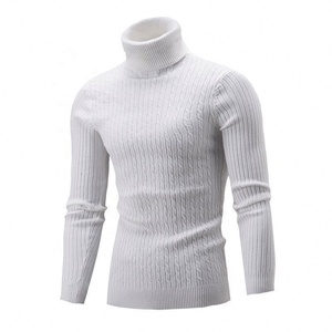 Suéter de Punto para Hombre, Estilo Europeo y Americano, Otoño e Invierno, Corte Ajustado, Camiseta Interior, Suéter Casual Trenzado - Product Image 4
