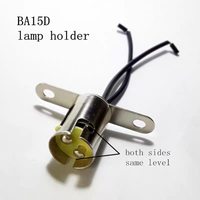 Douille de lampe HoneyFly BA15D BA15S 12V 24V 36V avec connecteur métallique B15 pour voyant lumineux et support de lampe marine