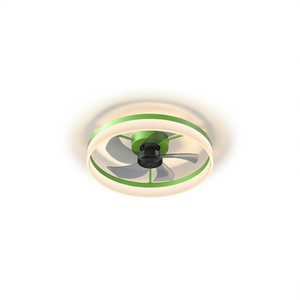 LED <b>Ceiling</b> Fan With <b>Light</b> Dimmable Green Embedded Flush Mount Modern Design 3 Blades DC Motor <b>Remote</b> <b>Control</b> Living Room - Product Image 1