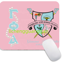 Tapis de souris carré personnalisé Gamma Phi Delta Sorority, conception de tapis de souris personnalisé, base en caoutchouc antidérapante, tapis de souris pour ordinateur