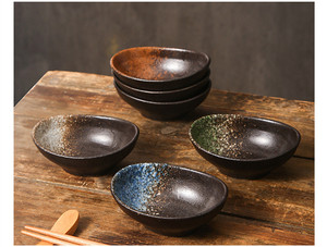 Vajilla de porcelana de estilo japonés, cuenco ovalado para aperitivos pequeños, plato para salsa de soja, cuencos para condimentos de especias - Product Image 5