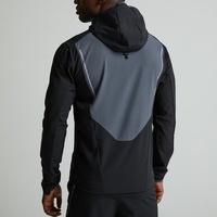 Veste technique tissée imperméable pour homme avec capuche ajustable et fermeture éclair intégrale