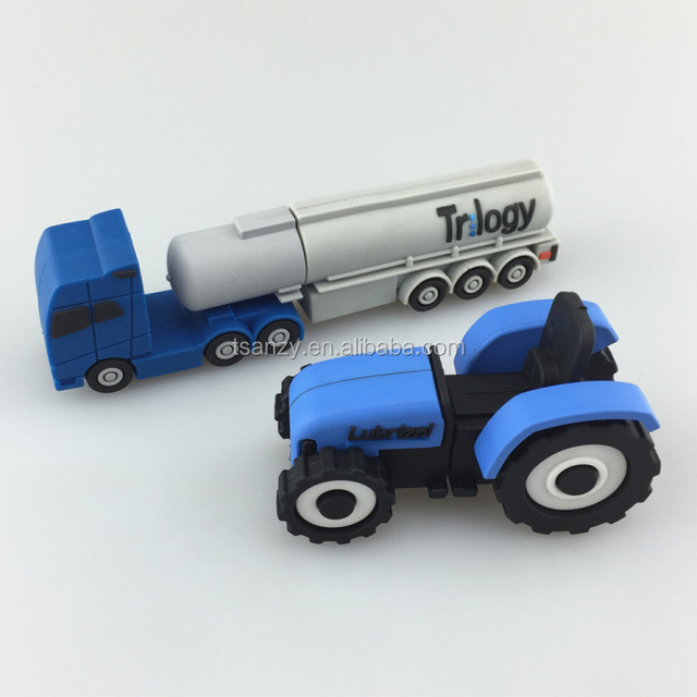 Customizable 3D Car Tractor USB Flash Drive Personalized Farming Machine Business Gifts PVC Material with USB 3.0 Interface