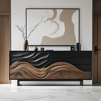 Meuble console en bois massif, design moderne et luxueux, modulaire, écologique, pour salle à manger, salon, villa, maison