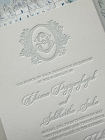 Invitaciones de Boda de Alta Gama con Impresión Tipográfica, Papel Grueso de Algodón, Diseño Floral en Relieve, Personalizables