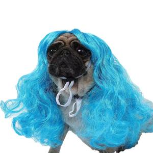 Nouvelle perruque pour animaux de compagnie en polyester ondulé, pour chats et chiens, extensions de poils pour animaux de compagnie, motif uni, pour Noël, Halloween, hiver et été - Product Image 1