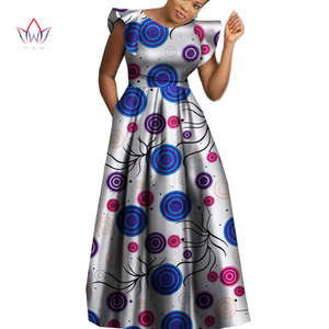 <span class=keywords><strong>Robe</strong></span> <span class=keywords><strong>de</strong></span> <span class=keywords><strong>soirée</strong></span> longue amincissante à motif géométrique rétro imprimé Ankara avec - Product Image 3