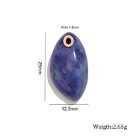 Pendentifs Breloques Géométriques Polies en Forme de Goutte pour Bijoux DIY Personnalisés, en Cristal Naturel (Œil de Tigre, Quartz Rose, Lapis Lazuli, Onyx, Opale)