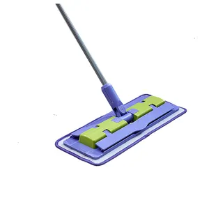 High Quality Long Flat Floor Cleaning Head Cleaning Mop Magic Flat Bucket Mop With Oversize Mop Head