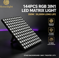 Panneau lumineux matriciel LED RGB 3-en-1 de 144 LED, 350W, DMX512, éclairage de fond de scène pour spectacles, bars, théâtres, KTV
