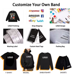 Sweat à capuche sans cordon en coton épais 380g, avec logo brodé, <span class=keywords><strong>édition</strong></span> large, pour hommes et femmes, vêtements de travail, poche - Product Image 5