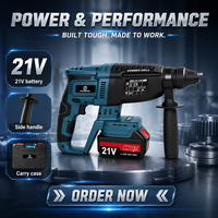 Marteau perforateur rotatif sans fil 21V YIZHIHANG avec batterie au lithium, professionnel, industriel, bricolage, travaux sur béton
