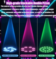 Projecteur de scène mobile Sharpy Super Bulb Beam Spot DJ Disco haute puissance 3-en-1 250W 13 couleurs avec contrôle DMX512 et 8 prismes