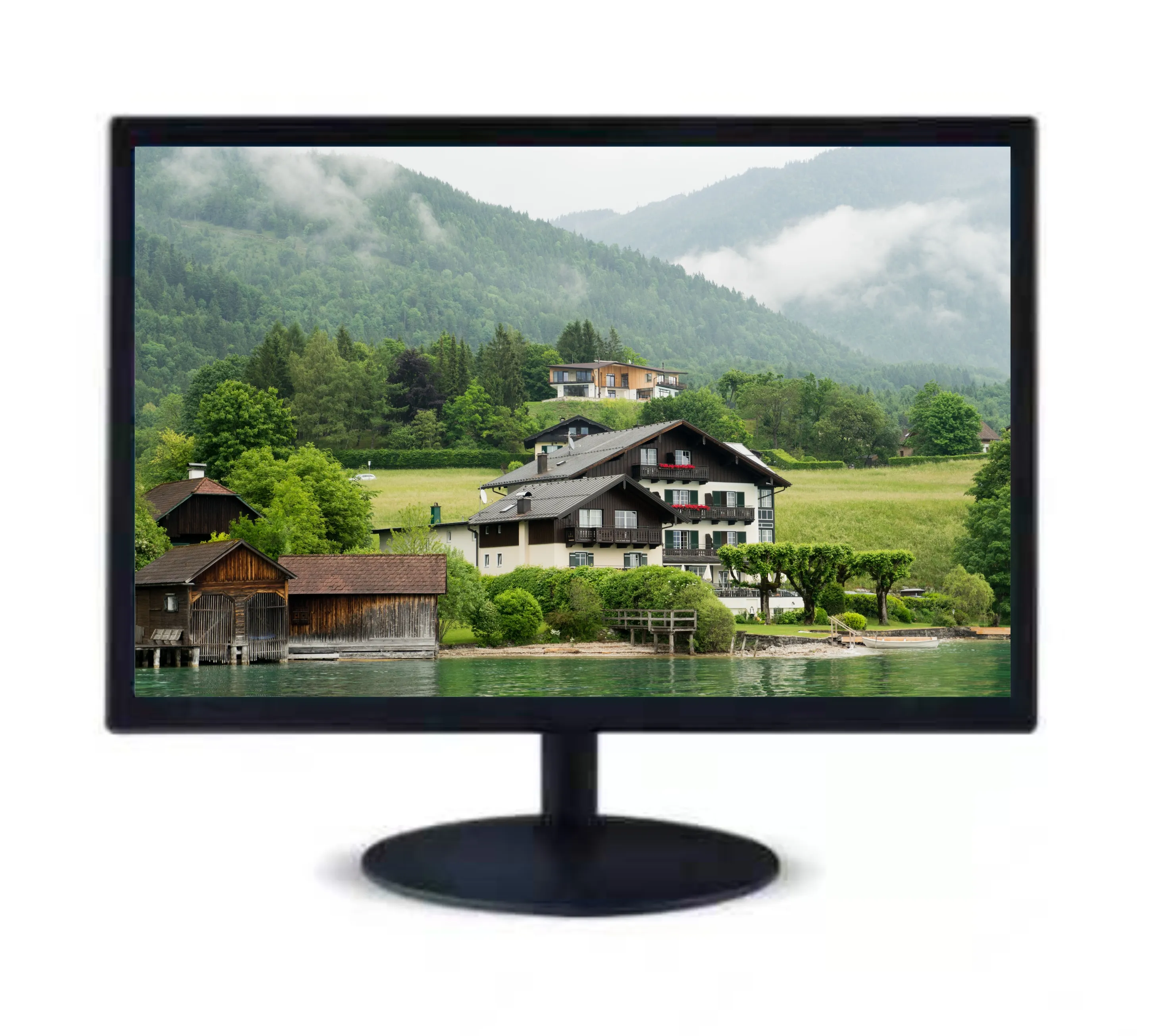 19 inch 22 24 26 Màn hình LCD IPS Bảng điều chỉnh HD hiển thị mỏng 1080P máy tính xách tay màu đen Led Loa PC văn phòng màn hình