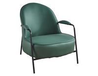 Fauteuil d'appoint moderne et minimaliste, avec assise rembourrée en éponge, structure en fer, inclinable, pour salon d'hôtel ou de séjour.