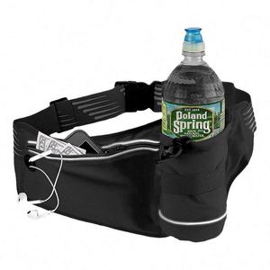 Cinturón para correr ajustable personalizado de fábrica con soporte para botella de agua y bolsa Riñonera para correr para hombres y mujeres - Product Image 1