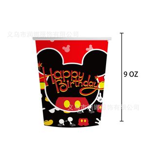 Perlengkapan Pesta Ulang Tahun Anak Bertema <span class=keywords><strong>Mickey</strong></span> Baru, Plastik Sekali Pakai, Dekoratif, Nampan, Gelas, Spanduk, Hiasan Gantung, Gaya Eropa - Product Image 2