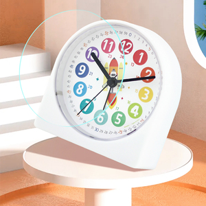 Đồng Hồ Để Bàn Trẻ Em Tùy Chỉnh Đồng Hồ Báo Thức Để Bàn Học Analog Bằng Nhựa Quà Tặng Hoạt Hình Đồng Hồ Để Bàn Học Tập Cho Trẻ Em Mặt Số Nhiều Màu Sắc - Product Image 2