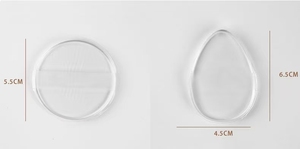Éponge de maquillage en silicone transparente, applicateur de fond de teint en gelée, réutilisable, lavable, éponge cosmétique douce, outil d'application de beauté - Product Image 2