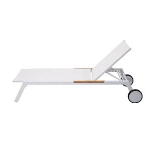 सफेद लक्जरी उद्यान पूलसाइड चेज़ सनबेड फर्नीचर आउटडोर पैटियो पूल टेक एल्यूमीनियम सूर्य लाउगर कुर्सी - Product Image 4