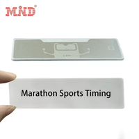Etiqueta RFID UHF Desechable Tipo Dogbone con Chip Impinj Monza M830 para Cronometraje de Carreras, Maratones y Ciclismo