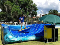 Simulateur de surf extérieur Galaxy Multi Rides, planche de surf robotique mécanique avec pompe et sac - Planche en PVC pliable et imperméable