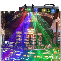 Projecteur laser de scène à 5 têtes avec moteur pas à pas, 45W, faisceau RGB, DMX, effet sonore pour discothèque, bar, fête, mariage