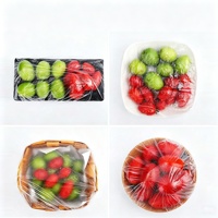 Film alimentaire élastique jetable pour la conservation des aliments, 1 micron d'épaisseur, film plastique pour bols, assiettes, fruits, légumes, vente en gros