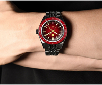 Vente en gros de montres automatiques mécaniques en acier inoxydable de style chinois vintage San Martin Dragon Limited GMT Diver pour homme