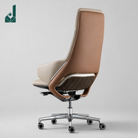 Chaise de bureau ergonomique en cuir de luxe haut de gamme avec dossier en maille, réglable en hauteur et pivotante, pour usage domestique et commercial