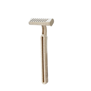 Rasoir à raser jetable personnalisé, double en acier inoxydable blanc, chrome pour l'enlèvement de la barbe du visage, pochette en vrac, logo de carte suspendu - Product Image 3