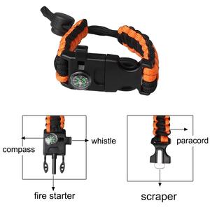 Camping Hiking Products Fire Starter Loud Whistle <b>Paracord</b> <b>Bracelet</b> Clasp <b>Paracord</b> <b>Bracelet</b> Adjustable for Fishing and Hunting - Product Image 2