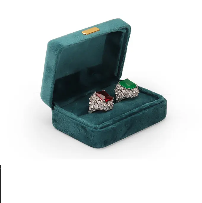 Caja de almacenamiento creativa de terciopelo, organizador de joyas, caja de joyería para pendientes con cajas de metal con logotipo personalizado, conjunto de joyas, pendientes