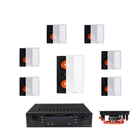 Système de son surround 7.1 pour cinéma maison intelligent, haut-parleurs muraux intégrés et amplificateur numérique pour cinéma maison, solution AV 7.1