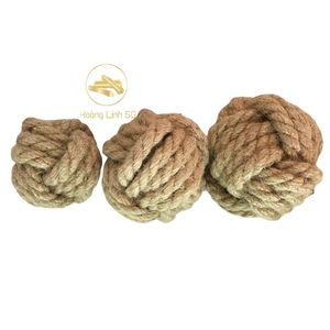 Jouet pour chien en corde de chanvre naturelle écologique pour la dentition, balle à mâcher interactive - Marque HOANG LINH SG du VIETNAM - Product Image 6