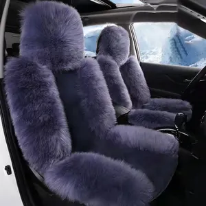 Factory Natural Real Genuine Long Wool Fur Sheepskin Car Fur Car Seat Covers