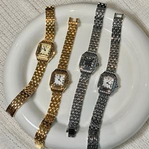 Orologio al Quarzo di Lusso per Donna con Elegante Cinturino in Acciaio Inossidabile Dorato, Nuovo Quadrante Quadrato Trendy con Vetro Piccolo - Product Image 6