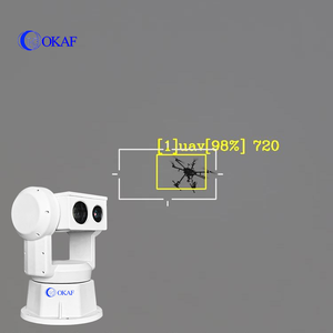 Caméra thermique PTZ HD étanche IP67 OKAF longue portée 90X 10 km avec télémètre laser, suivi de drones, détection de drones, caméra PTZ - Product Image 4