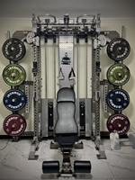 Rack d'entraînement multifonctionnel 2-en-1 en acier de qualité supérieure avec ensemble de rangement pour squats, idéal pour la gym et la remise en forme, personnalisable avec votre logo
